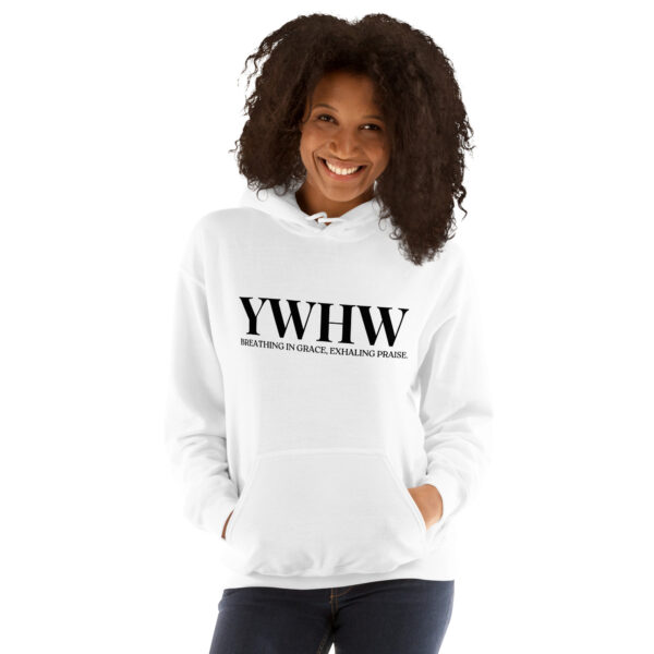 YHWH Unixex Hoodie - Front & Backprint | Gnade einatmen. Lobpreis ausatmen. – Bild 5