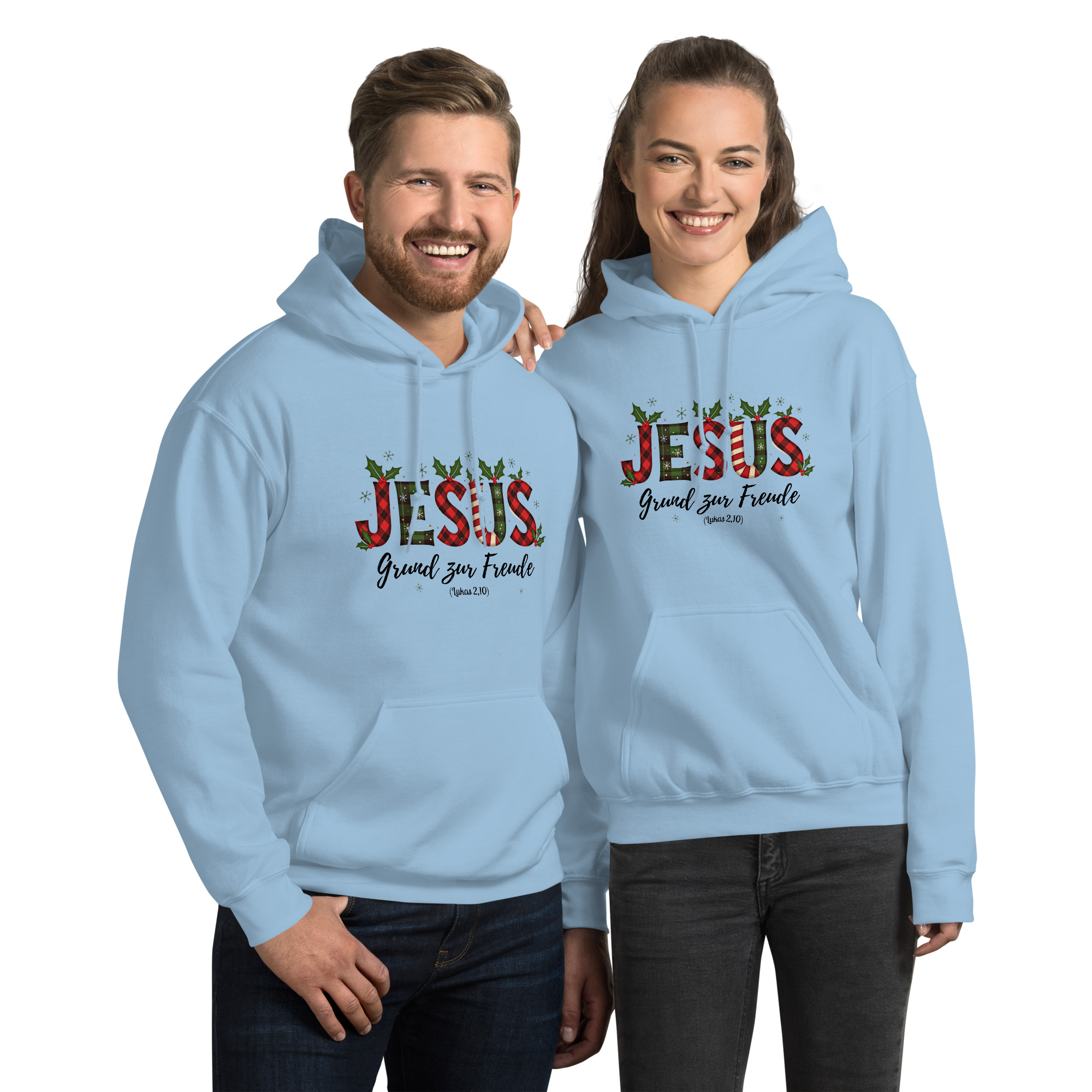 JESUS - Grund zur Freude (Lukas 2,10) | Weihnachtlicher Hoodie – Bild 2