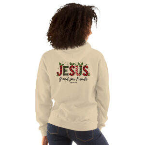 Weihnachts Hoodie Backprint – Jesus Grund zur Freude