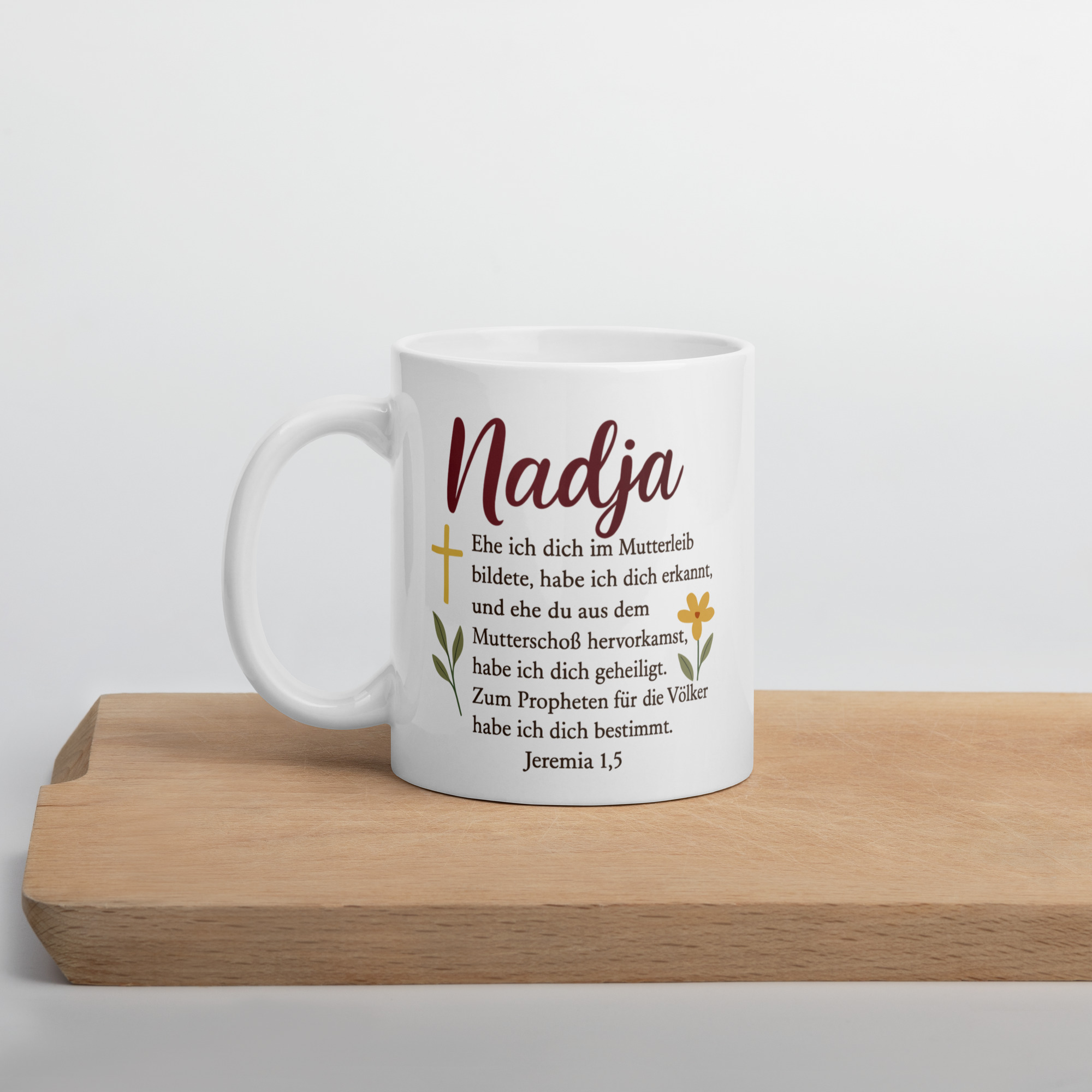Nadja - Berufene Prophetin | Tasse mit Jeremia 1,5