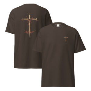 Unisex T-Shirt Kreuz aus Nägeln - Kraftvolles Glaubensstatement (Front & Backprint)