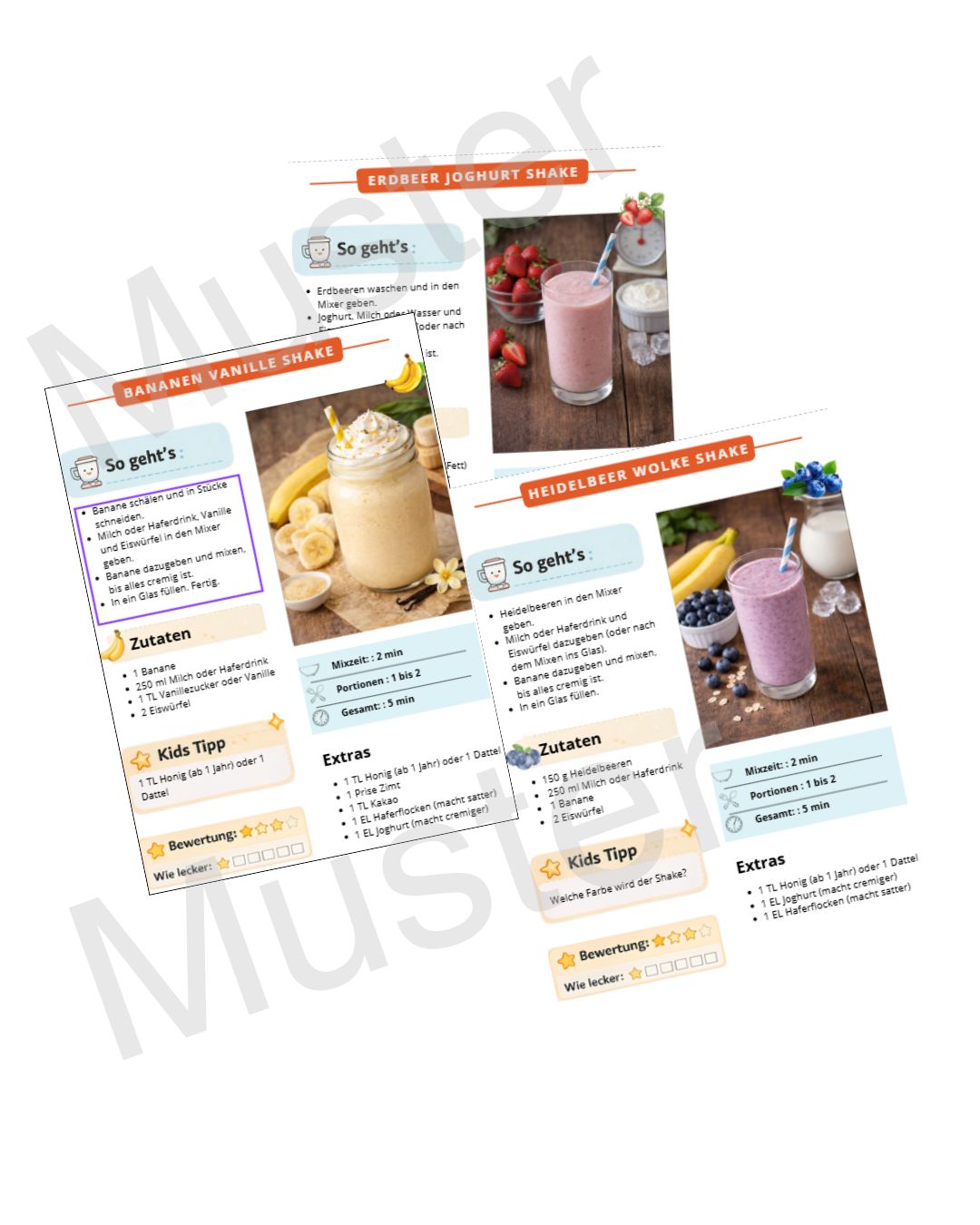 Kinder Shakes - Einfache Rezepte in 5 Minuen (PDF download) – Bild 2