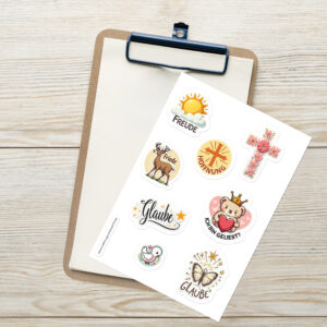 Stickerbogen „Freude, Frieden & Hoffnung“ - christliche Mini-Zusprüche