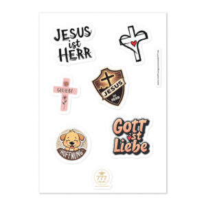 Stickerbogen „Jesus ist Herr“ - Gott ist Liebe & Hoffnung