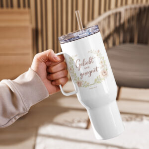 Geliebt und gesegnet Reisebecher 40 oz | Christlicher Thermobecher