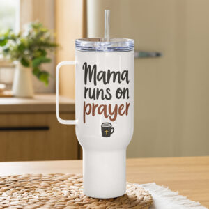 Mama Runs on Prayer Thermobecher | Travel Mug