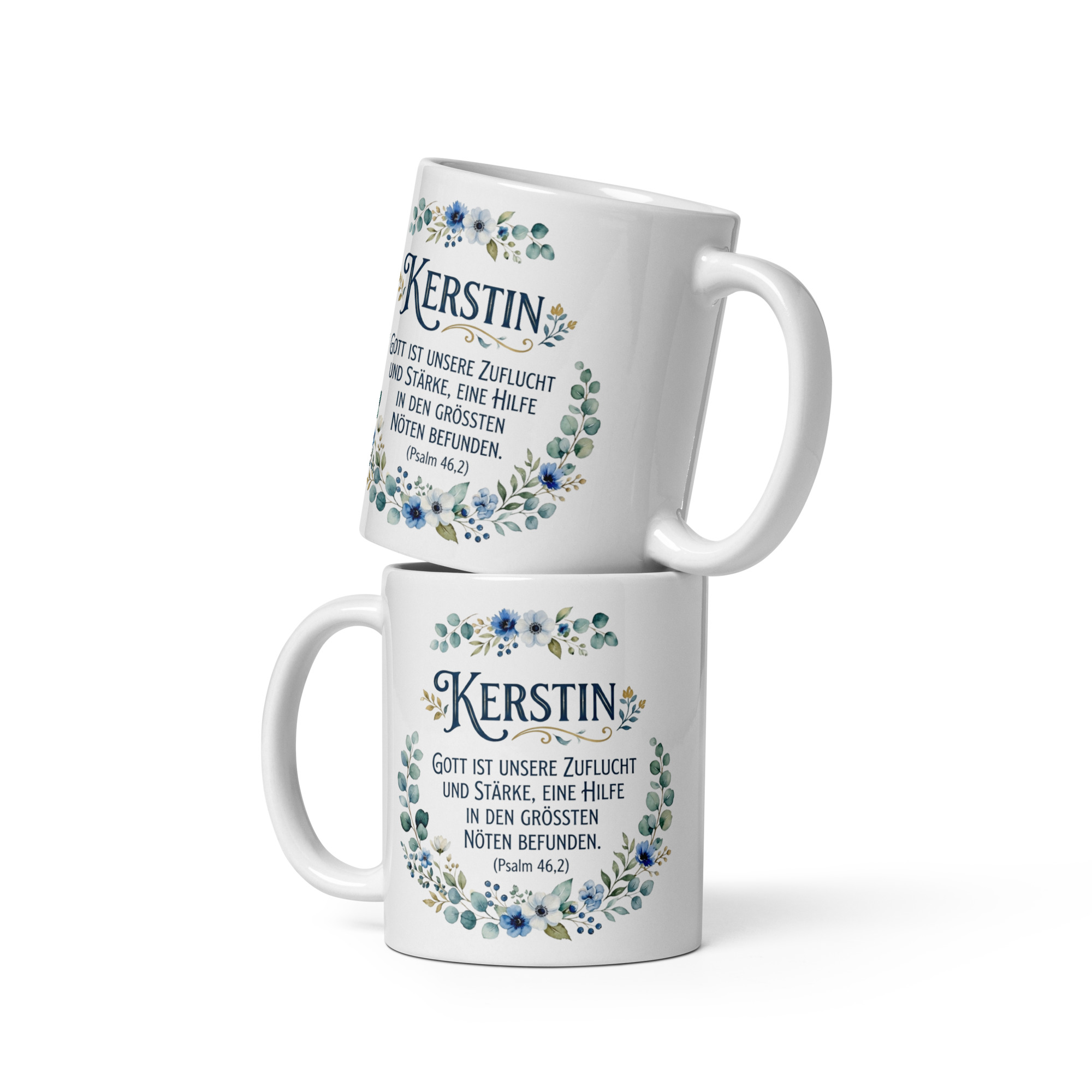 „Kerstin" Personalisierte Tasse | Bibelvers Psalm 46,2 – Bild 2