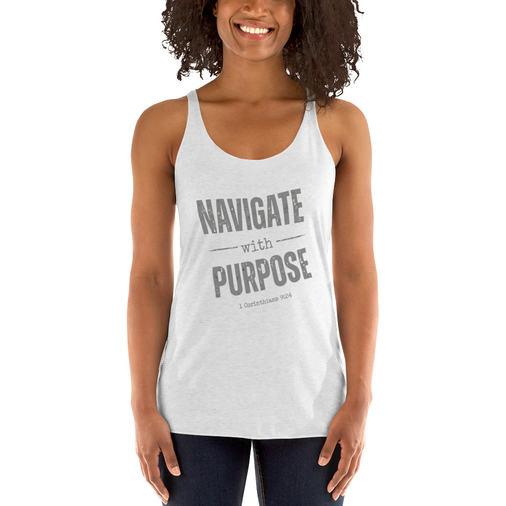 Navigate with Purpose | Racerback Tank Top – Bild 3
