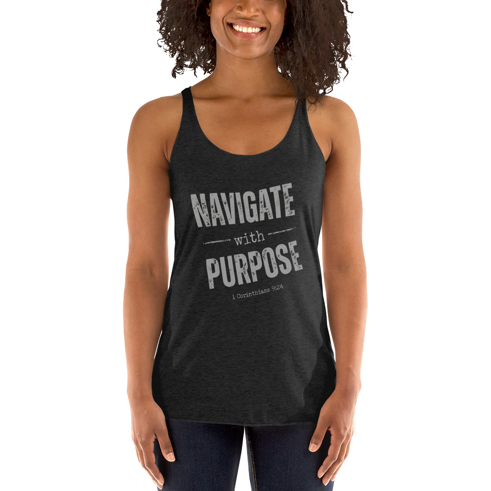 Navigate with Purpose | Racerback Tank Top – Bild 2