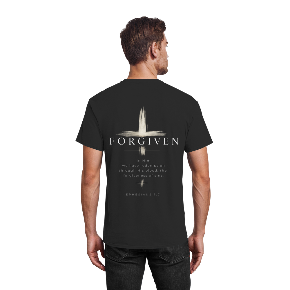 Forgiven - Epheser 1,7 | Classic Tee - Heavy Cotton T-Shirt – Bild 4