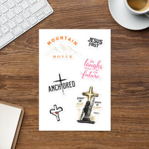 Faith Power Sheet | Stickerbogen mit 6 christlichen Motiven