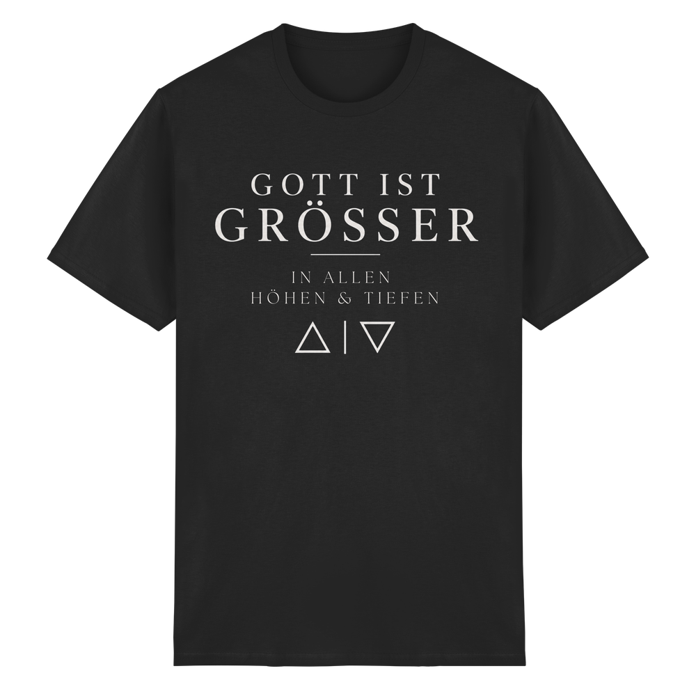 Gott ist Größer | Classic Tee Schwarz – Bild 3